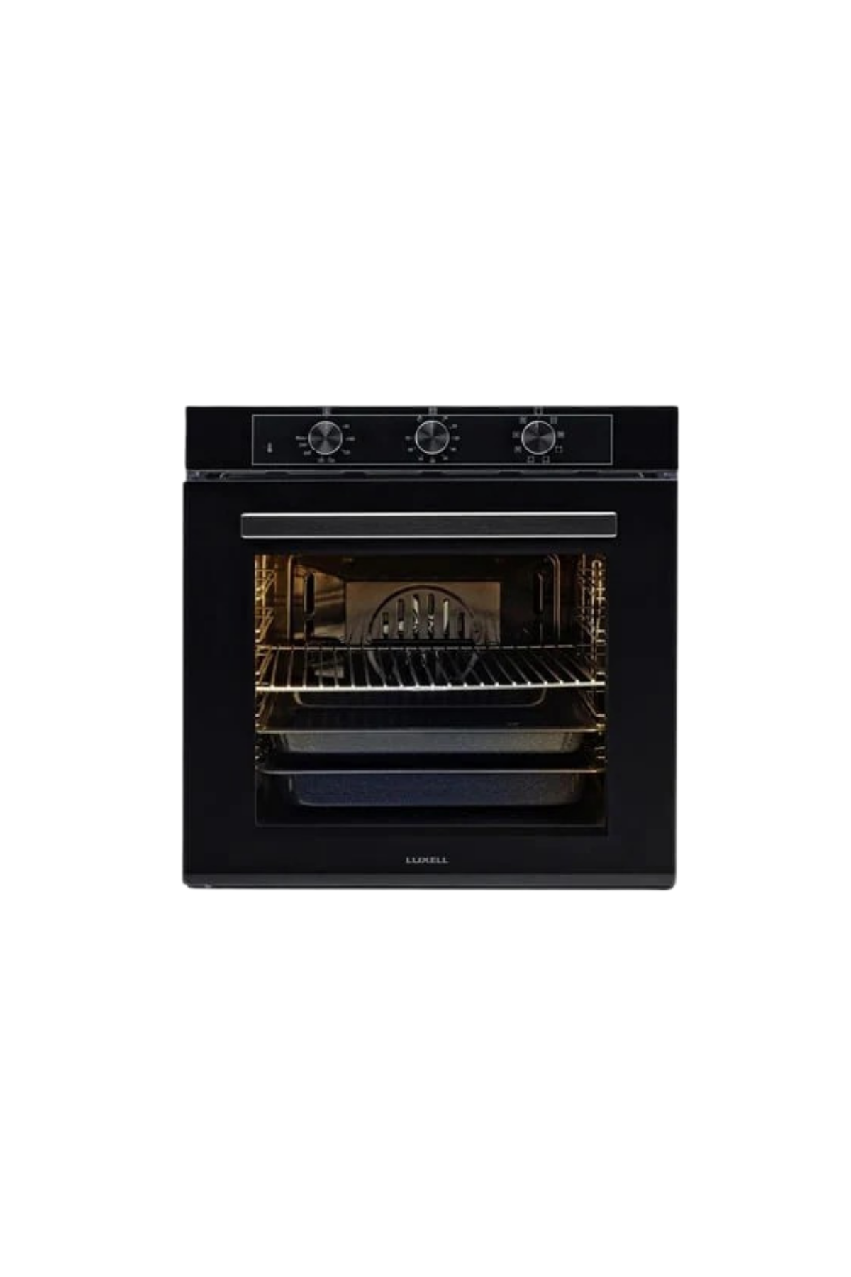 Luxell A68-SF3S Siyah Süper Kristal Ankastre Fırın