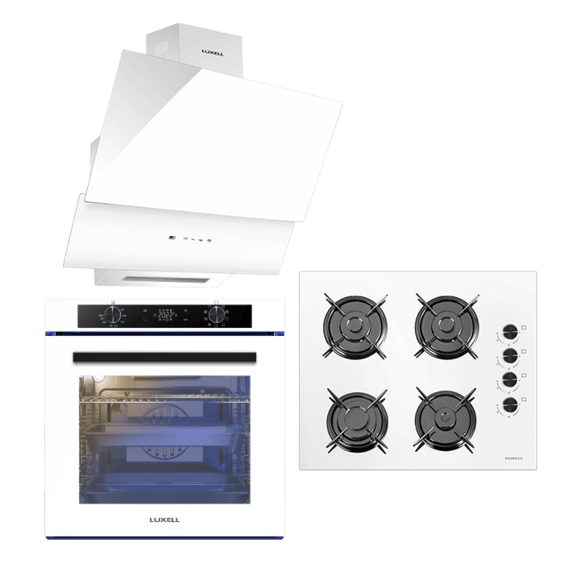 Luxell Platinum 88 LT Beyaz Ankastre Set