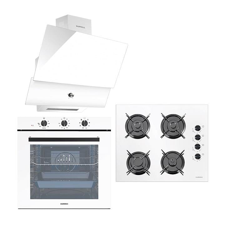 Luxell Süper Kristal 88 LT Beyaz Ankastre Set