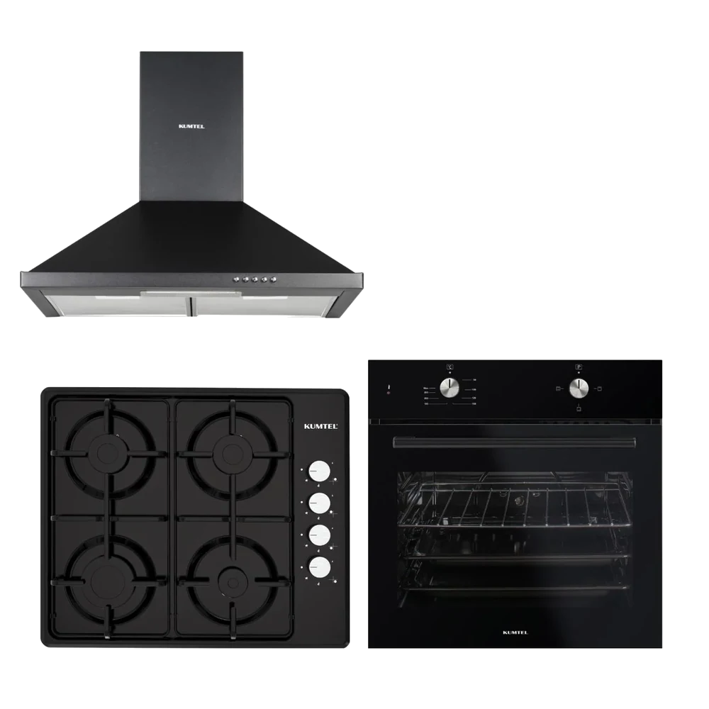 Kumtel Siyah Basic Ankastre Set