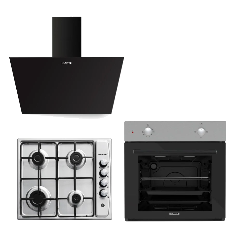 Kumtel Inox - Siyah Ankastre Set