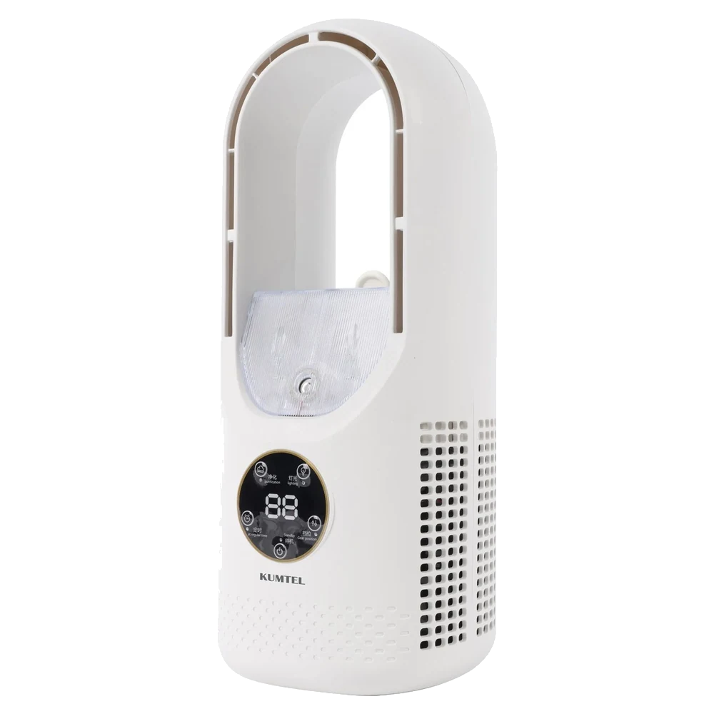 Kumtel Soğutucu Buharlı 6 Kademeli LED Işıklı Taşınabilir Masaüstü USB Fan HUFH-01